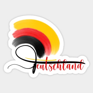 Deutschland Lettering Art Sticker